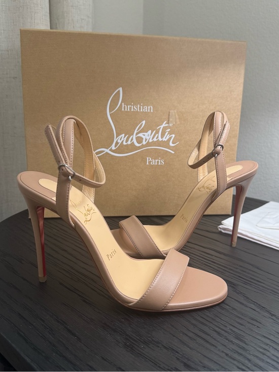 Christian Louboutin Shoes - Christian Louboutin Loubigirl 100 Sandals Leather Nude 36.5